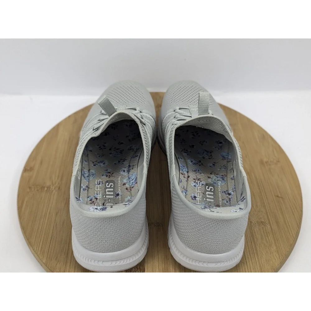 Sketchers Slip Ins Hands Free Shoes Womans 9 Gray Air Cooled Memory Washable